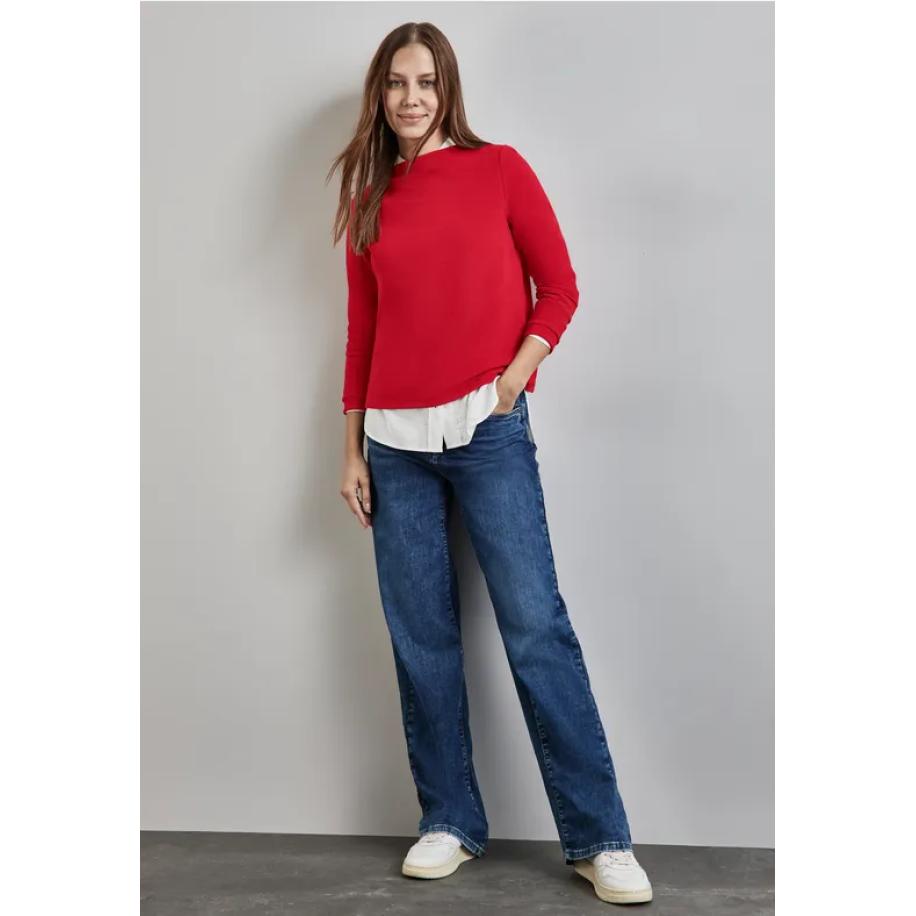 Street One Gestructureerd coltruitje Rood