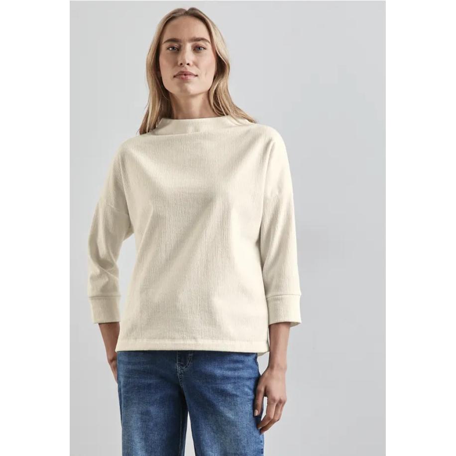 Street One Gestructureerd overhemd Wit