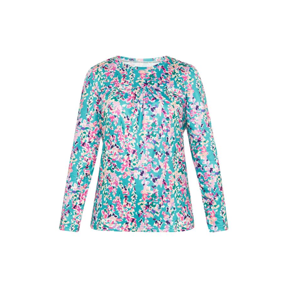 FELIPA FELIPA Shirt Fashion Look crème / turquoise / lila / mauve -