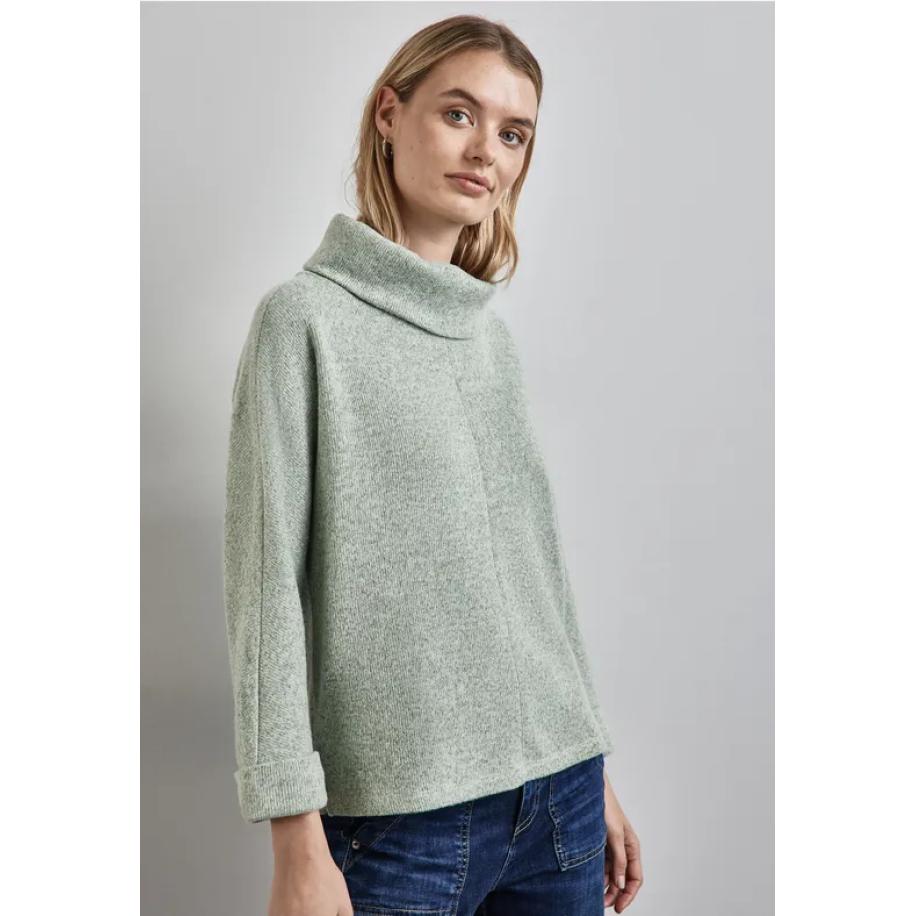 Street One Gebreid overhemd met kraag Groen