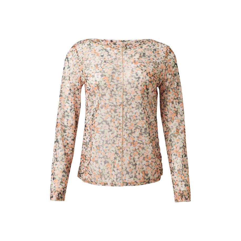 comma casual identity comma casual identity Shirt beige / olijfgroen / pink -