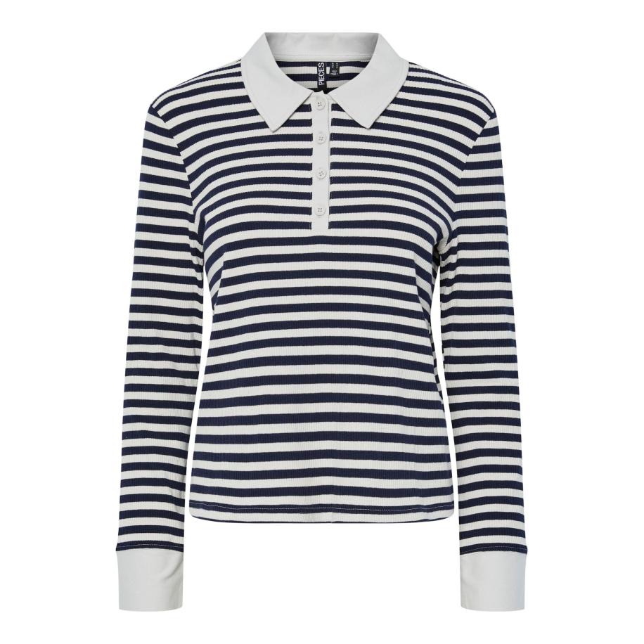 Pieces PIECES Shirt PCDonna nachtblauw / wit -