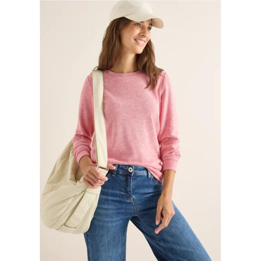 CECIL Gemêleerd shirt met knopen - Rood