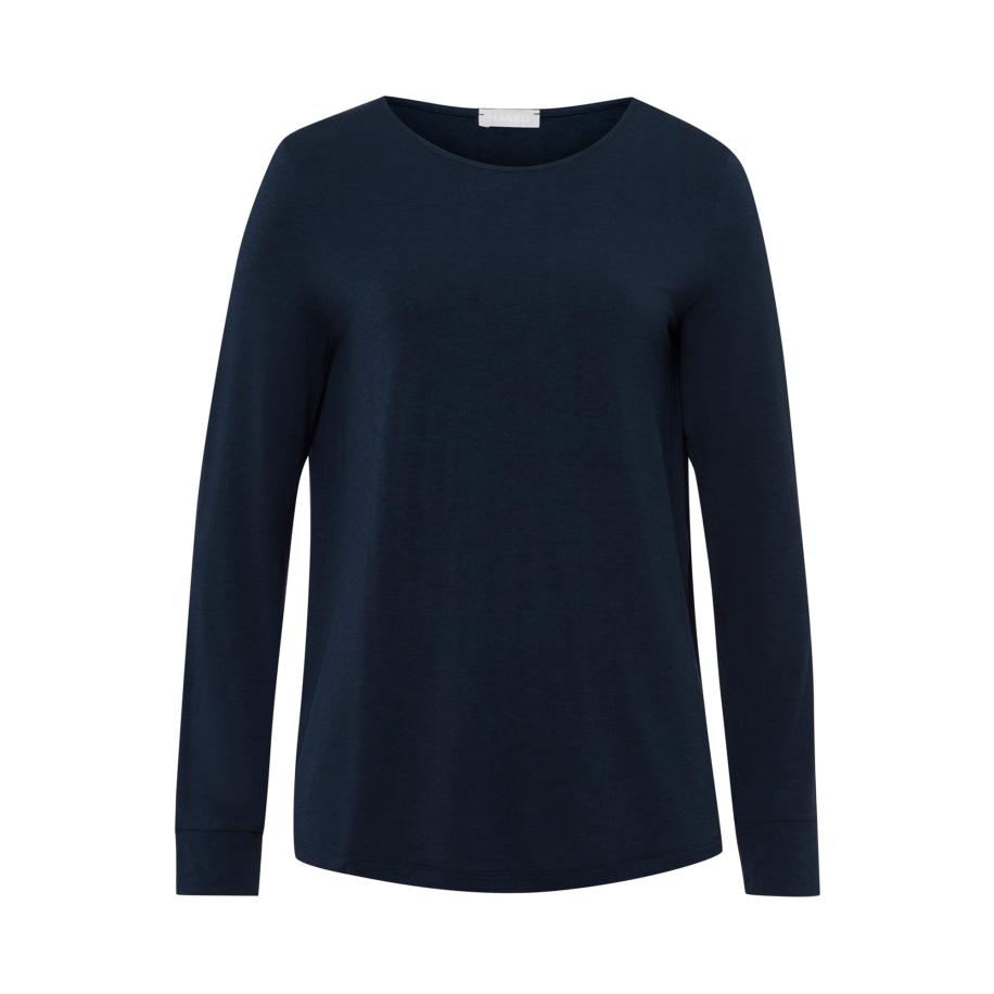 Hanro Hanro Shirt Natural Elegance navy -