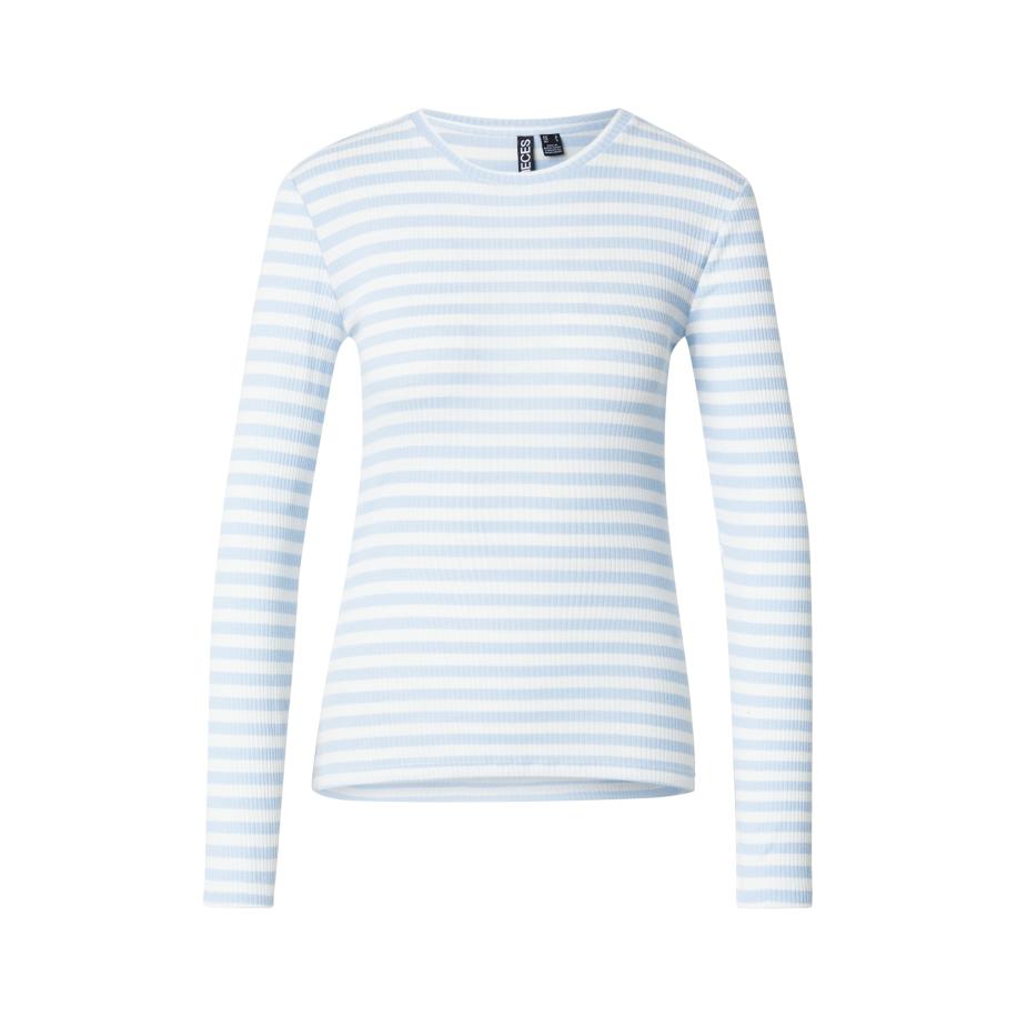 Pieces PIECES Shirt Ruka lichtblauw / wit -