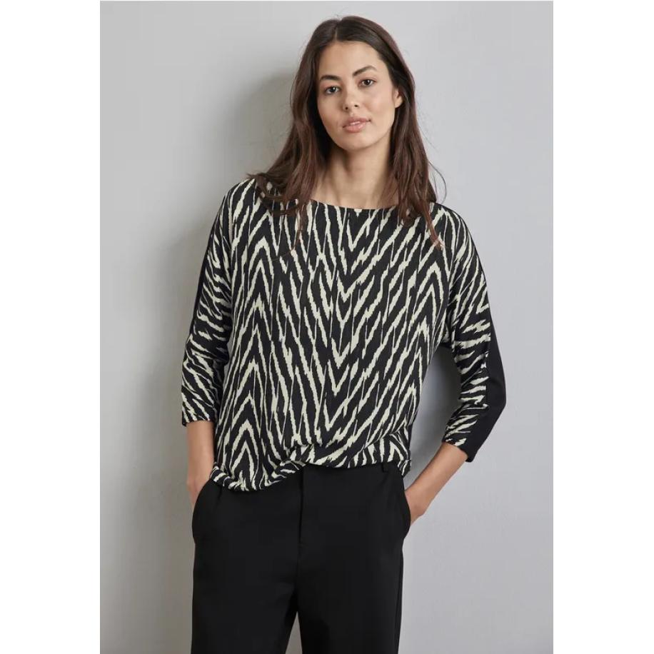 Street One Bedrukt overhemd Zwart