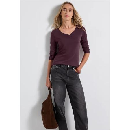 Street One Basic shirt met knoopdetail