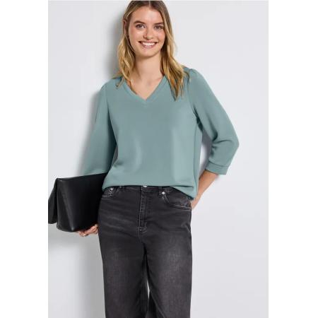 Street One Silk-Look Shirt met rimpels