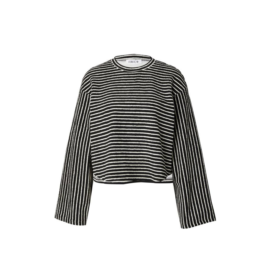 EDITED EDITED Shirt Kassandra zwart / wit -