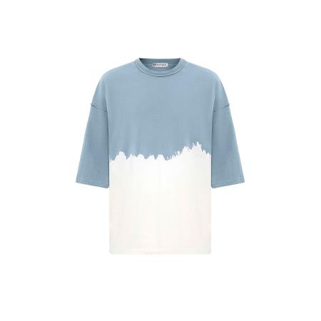 Dandalo Dandalo Shirt duifblauw / wit