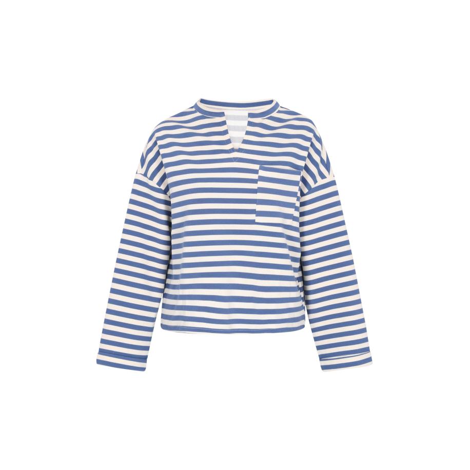 SANIKA SANIKA Shirt Fashion Look blauw / wit -