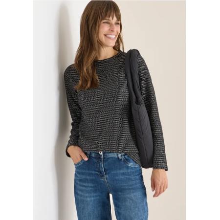 CECIL Shirt met structuur, tweekleurig