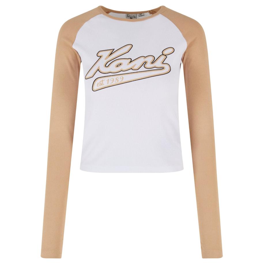 Karl Kani Shirt beige / zwart / wit Wit