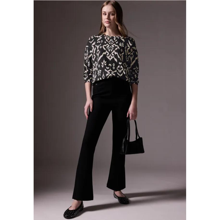 Street One Gedessineerd Silk-Look Shirt Zwart