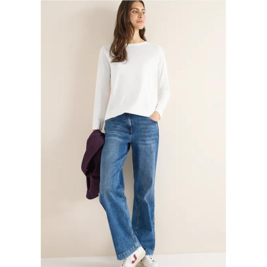 CECIL Shirt in effen kleur Wit