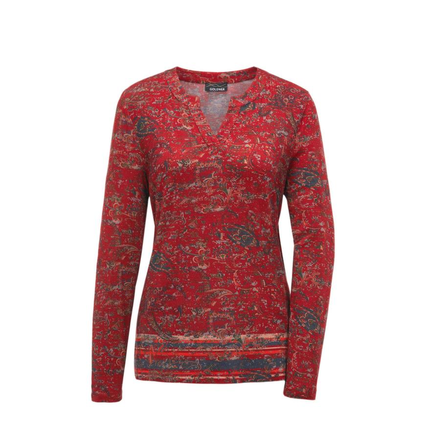 Goldner Goldner Shirt beige / grijs / rood / zwart -