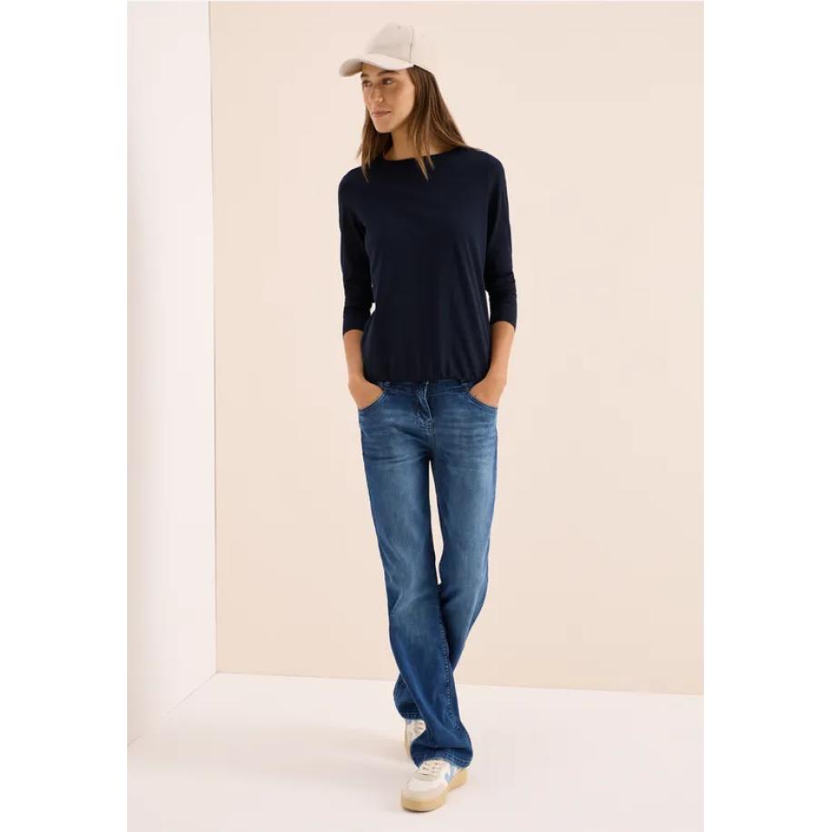 CECIL Shirt in effen kleur Blauw