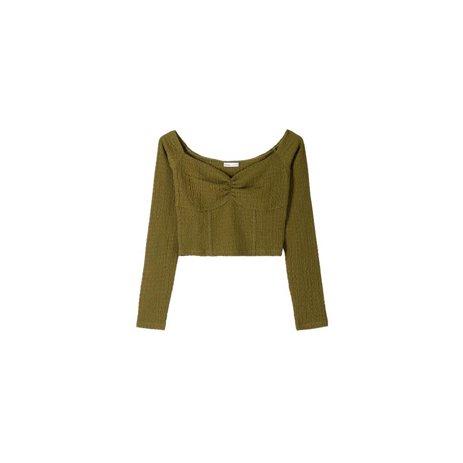 Bershka Bershka Shirt olijfgroen -