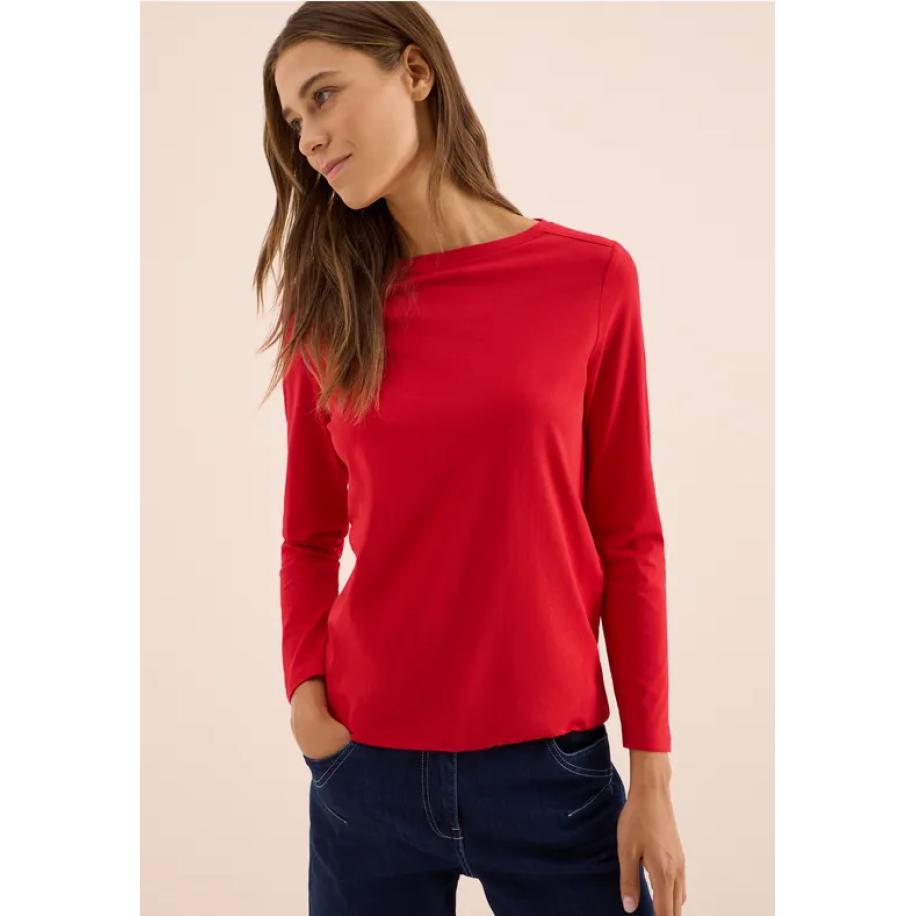 CECIL Shirt in effen kleur Rood