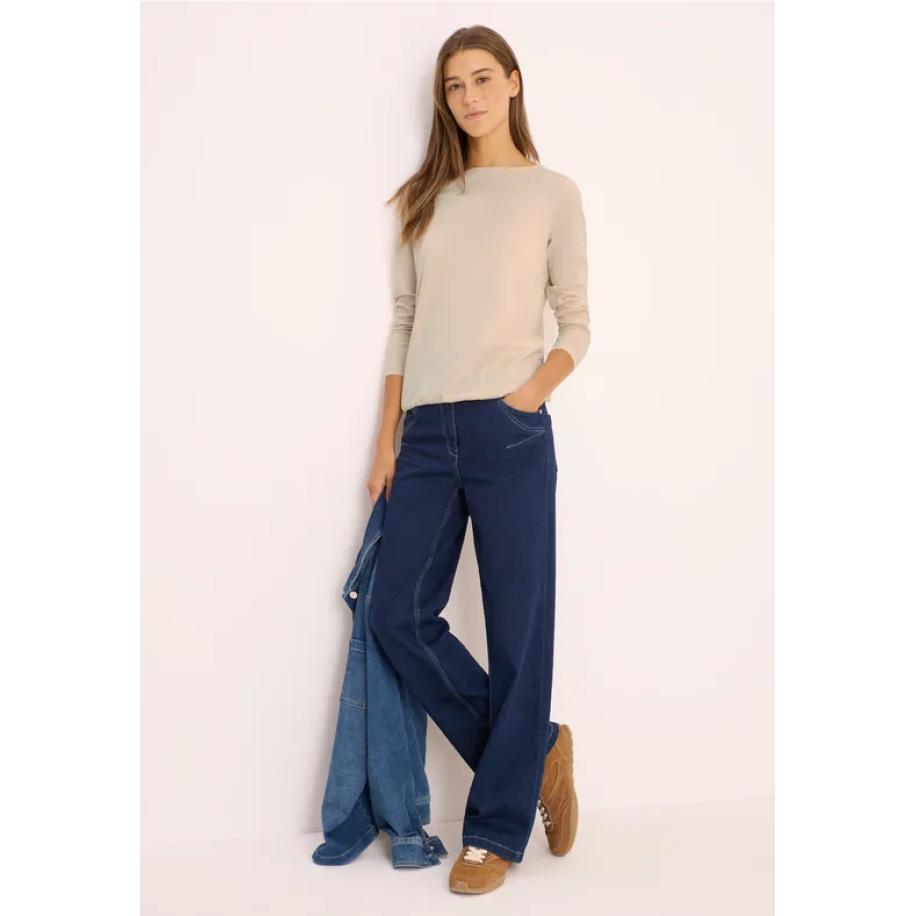 CECIL Shirt in effen kleur Bruin