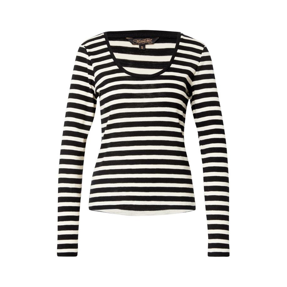 Herrlicher Herrlicher Shirt Kallie zwart / wit -