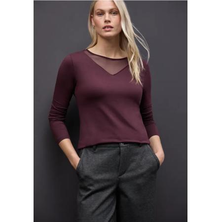 Street One Shirt met mesh details