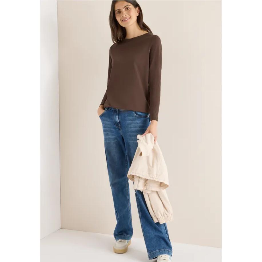 CECIL Shirt in effen kleur Bruin