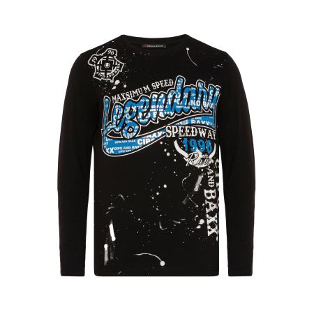 Cipo & Baxx CIPO & BAXX Shirt blauw / zwart / wit