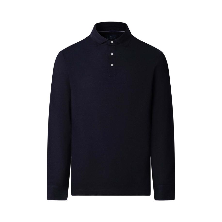 Hackett London Shirt nachtblauw Blauw