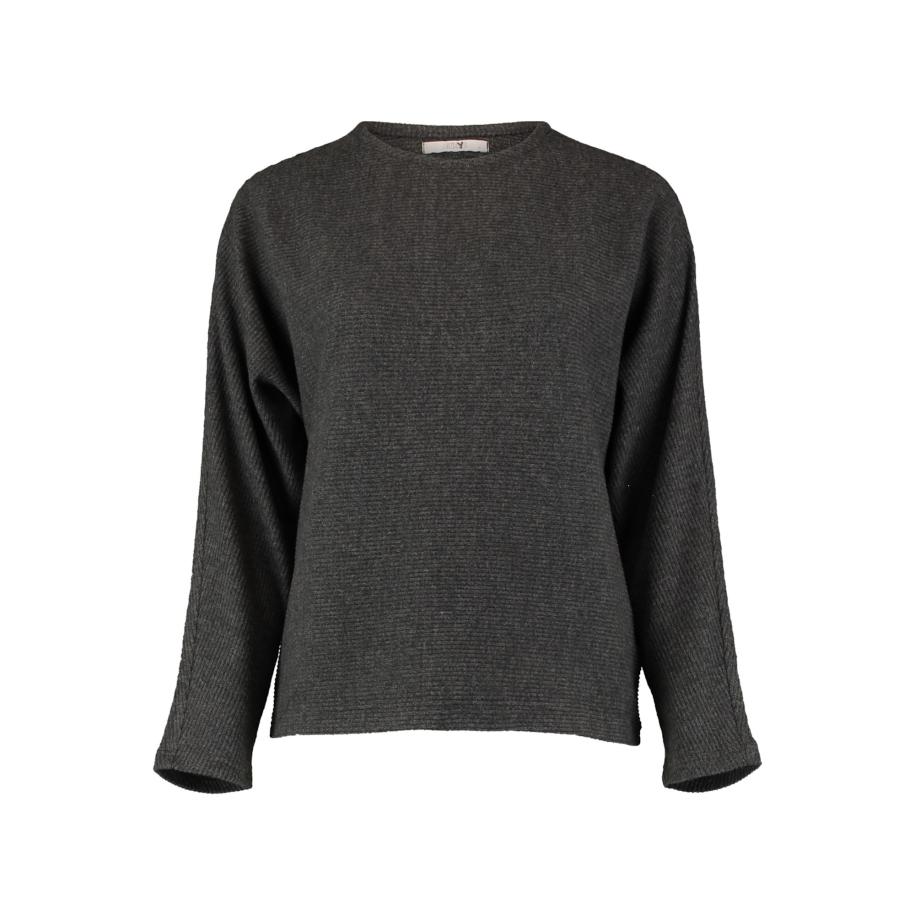 Hailys Hailys Shirt Maira donkergrijs -