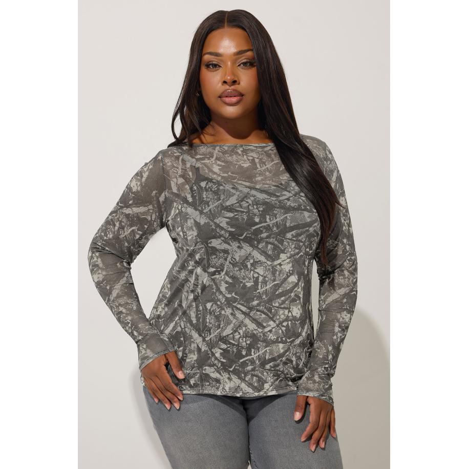 Limited Collection Bruine Camo Mesh Top Size 54-56 Bruin