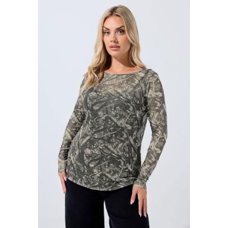 Limited Collection Bruine Camo Mesh Top Size 54-56