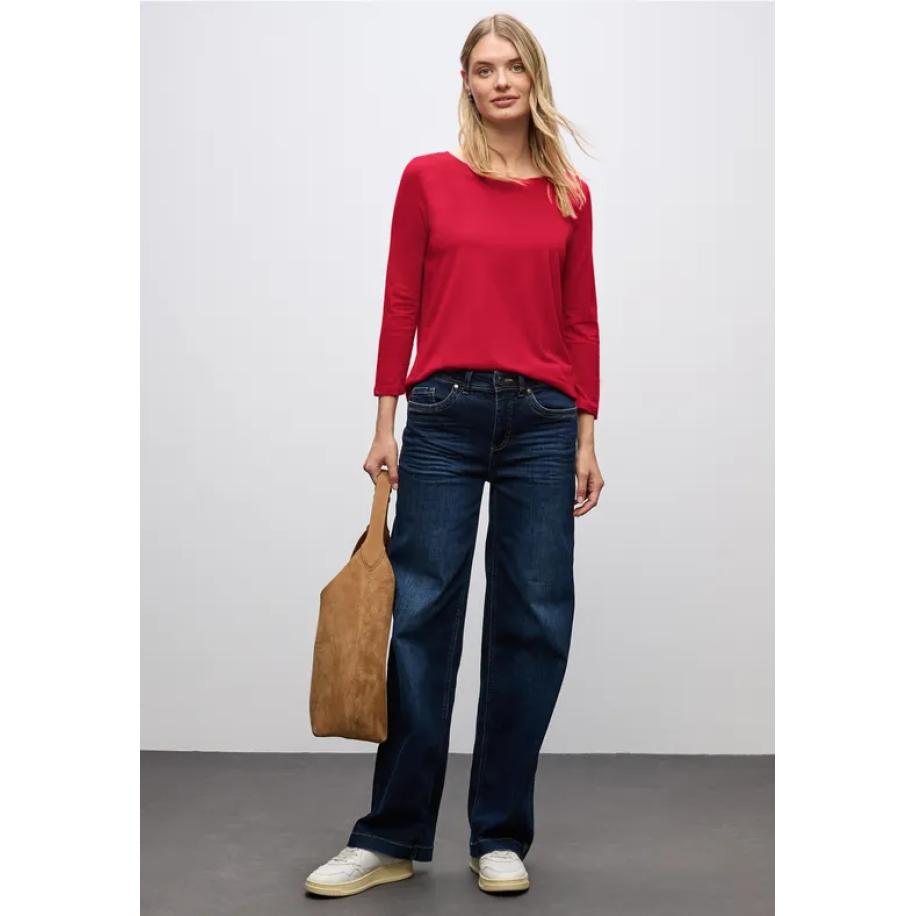 Street One Shirt in lange stijl Rood
