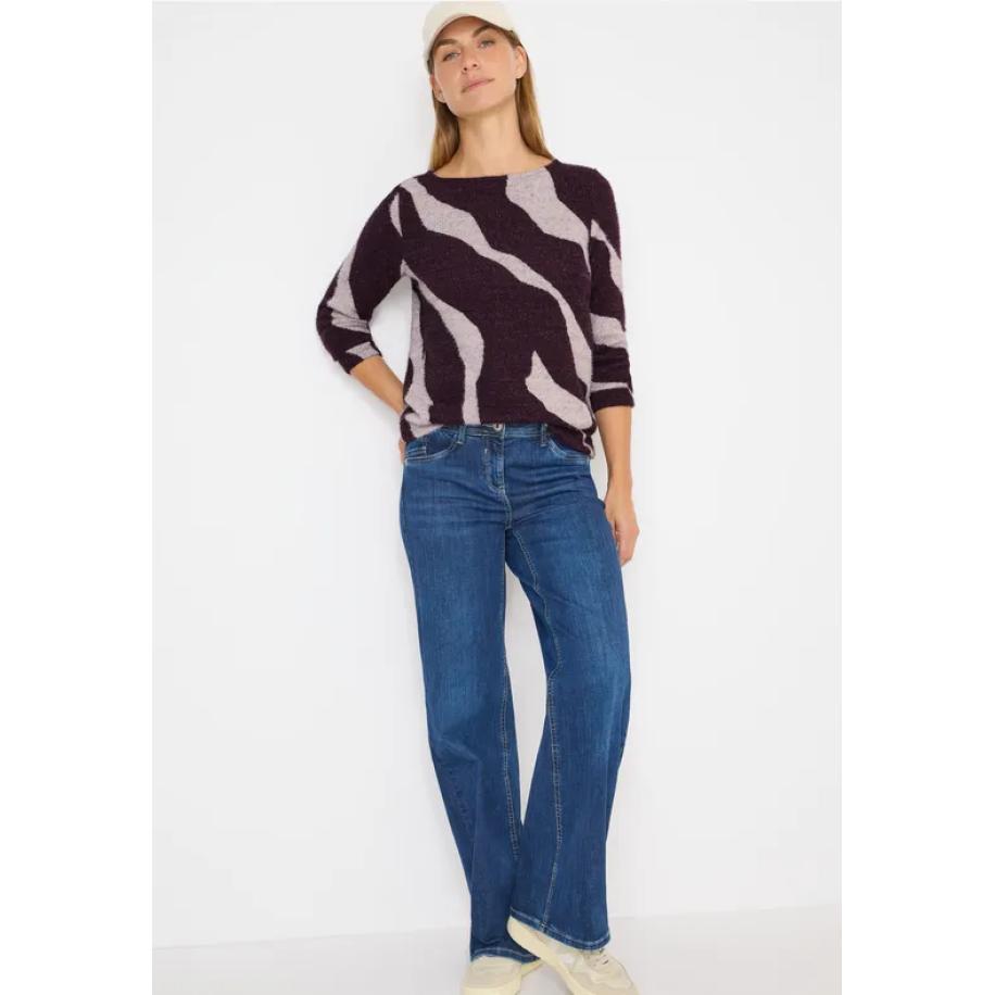 CECIL Shirt met verengaren patroon Rood