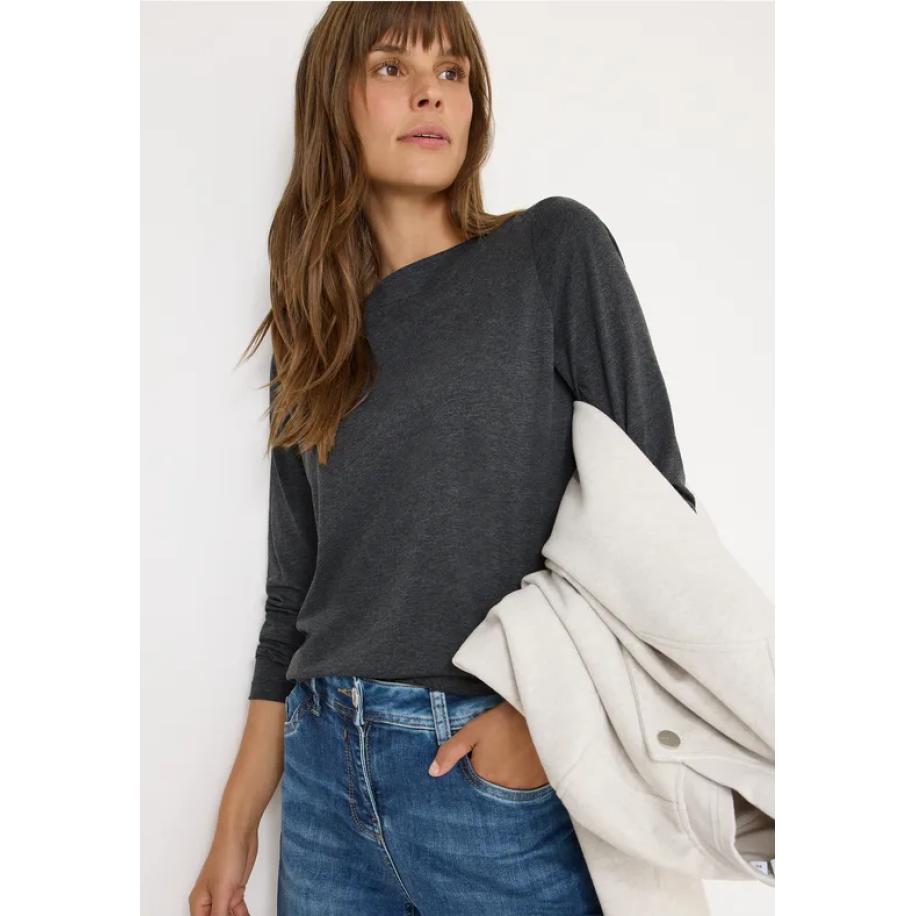 CECIL Shirt met lange mouwen Zwart