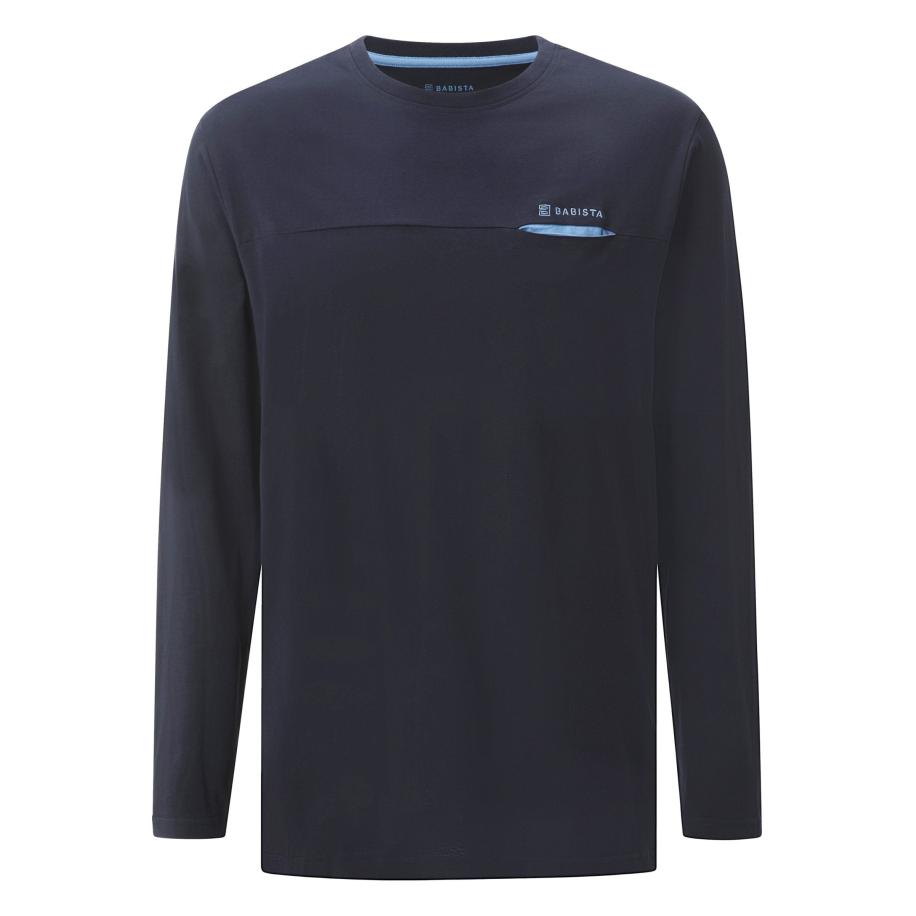 BABISTA Longsleeve donkerblauw, Effen -