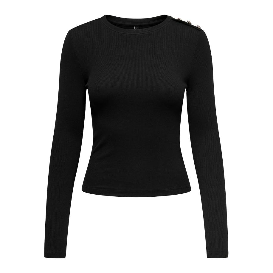 Only ONLY Shirt ONLCHECKIE zwart -