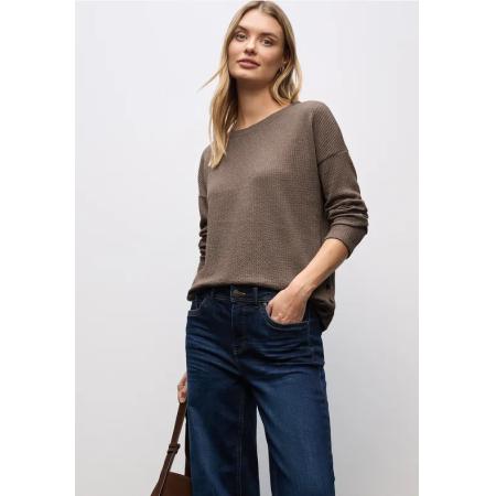 Street One Shirt met structuur en knopen