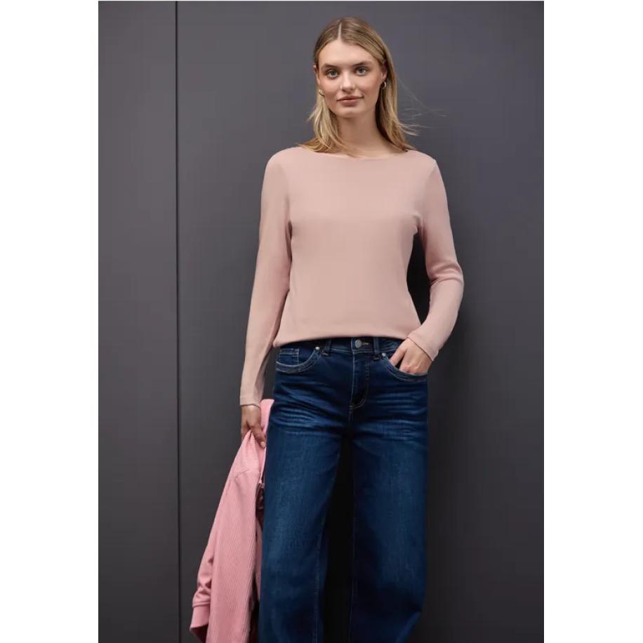 Street One Basic shirt met lange mouwen Roze