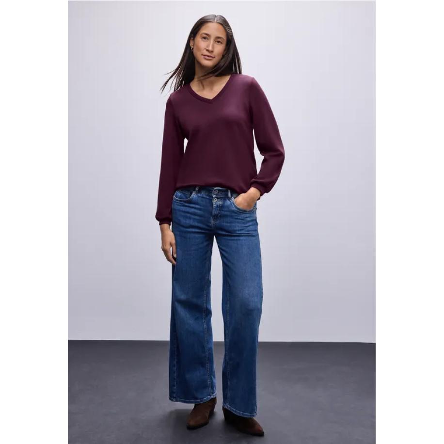 Street One Silk-Look shirt Rood