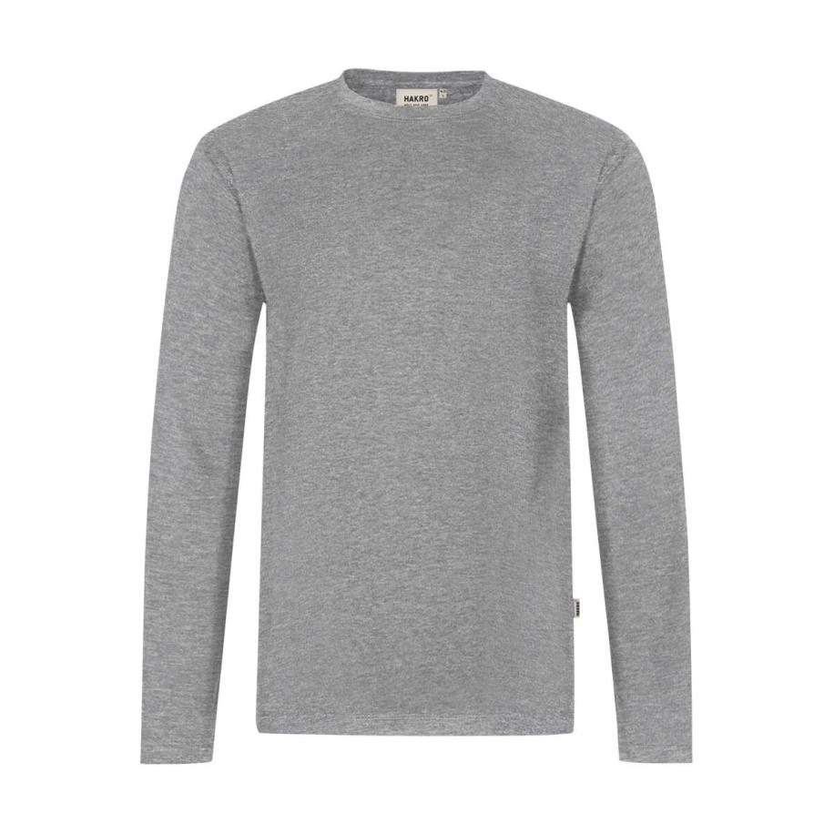 HAKRO 279 Longsleeve grijs, Effen Grijs