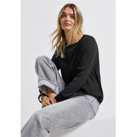 Street One Materiaalmix chiffon shirt