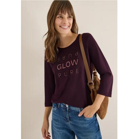 CECIL Shirt met glitter tekst