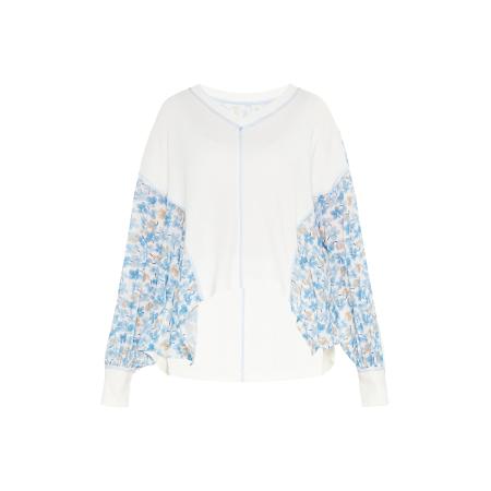 FELIPA FELIPA Shirt Fashion Look camel / lichtblauw / wit