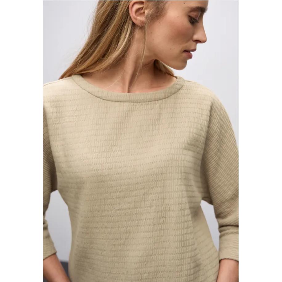 Street One Shirt met structuur Bruin