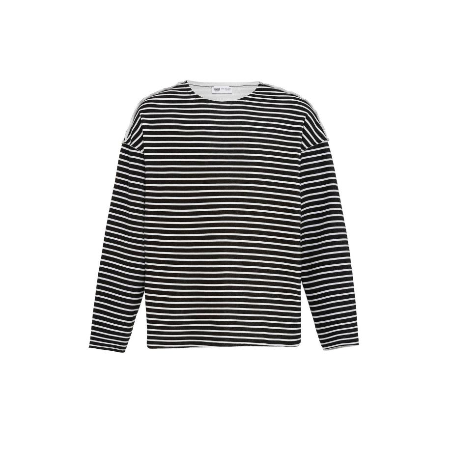 VAMOS CLO VAMOS CLO Shirt zwart / offwhite -