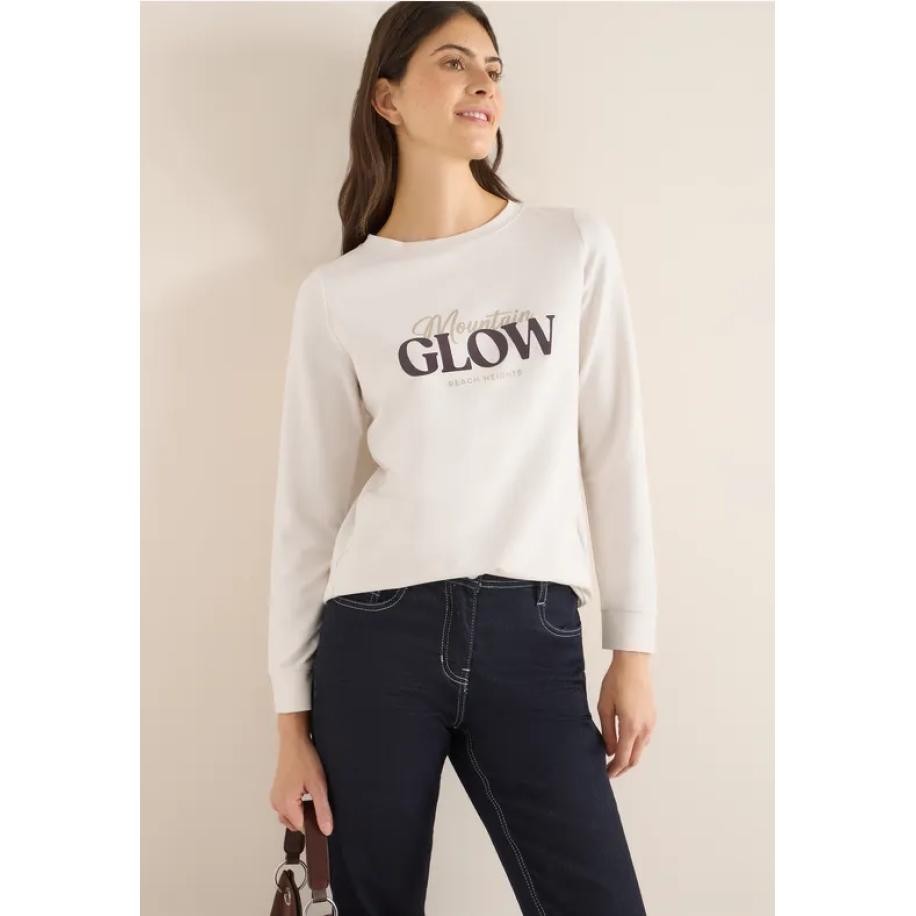 CECIL Shirt met tekst - Grijs