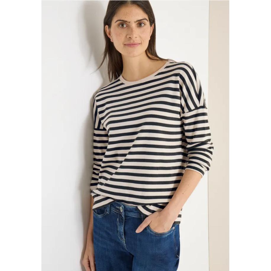 CECIL Gestreept shirt - Groen