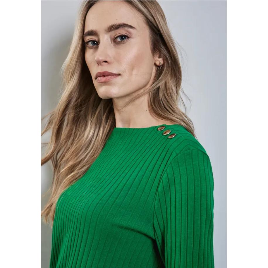 Street One Overhemd met lange mouwen en knoopdetails Groen