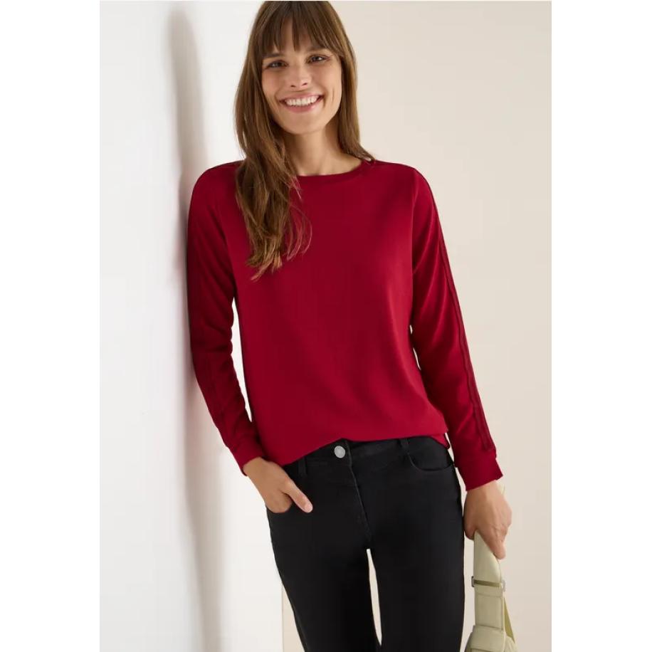 CECIL Shirt met gallonstrepen Rood